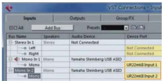 STEINBERG UR22 MKII - Select UR22mkll ports for [Device Port] on both the inputs and outputs tabs. - 1