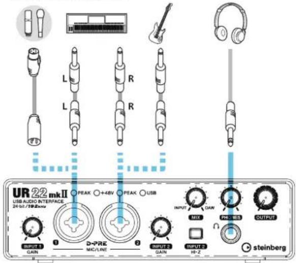 STEINBERG UR22 MKII - Connection examples - 3