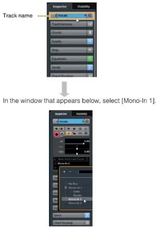 STEINBERG UR22 MKII - When a microphone is connected to the [MIC/LINE 1] jack: - 1