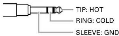 TIP: HOT RING: COLD SLEEVE: GND