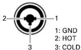 1: GND 2: HOT 3: COLD