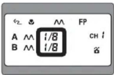 ←2 ⚙ M FP A M 1/8 CH # B M 1/8 ≡