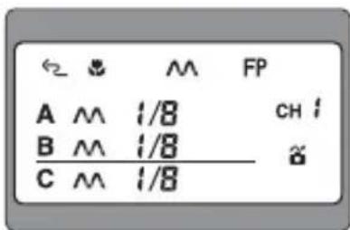 ← ⚠ FP A ∧ 1/8 CH # B ∧ 1/8 ≈ C ∧ 1/8