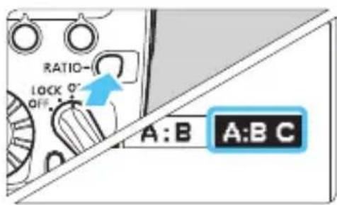 RATIO- LOCK 0' OFF A: B A:B C