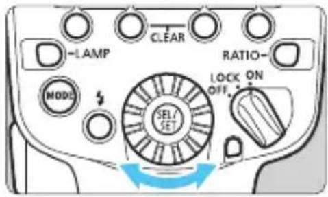 LAMP CLEAR RATIO- MODE SET LOCK ON OFF