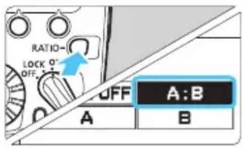 RATIO- LOCK 0' OFF A: B A B