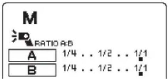 M RATIO A:B A 1/4 .. 1/2 .. 1/1 B 1/4 .. 1/2 .. 1/1