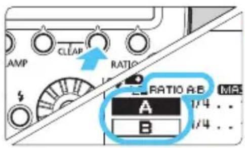AMP CLEAR RATIO A B RATIO A-B 1/4 . 1/4 .
