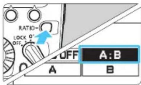 RATIO- LOCK 0' OFF A B A:B
