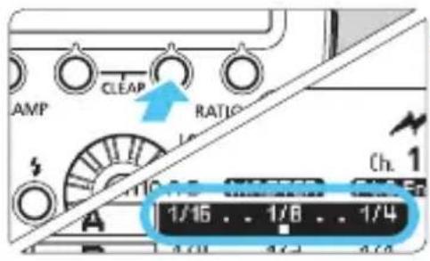 AMP CLEAR RATIO 1/16 ... 1/8 ... 1/4 Ch. 1