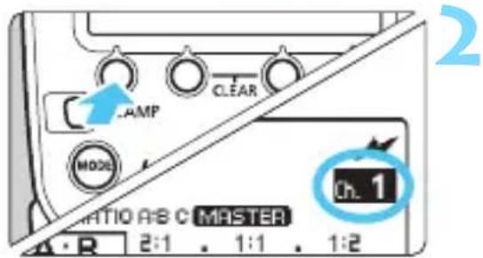 CAMP CLEAR MODE CH. 1 R 2:1 1:1 1:2