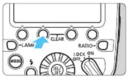 LAMP CLEAR RATIO- MODE S SEL/SET LOCK ON OFF