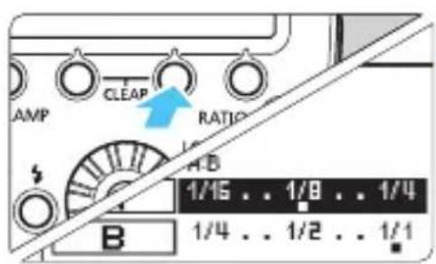 AMP CLEAR RATIO A/B 1/15 .. 1/8 .. 1/4 B 1/4 .. 1/2 .. 1/1