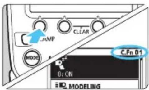 C.AMP CLEAR MODE C.Fn 01 0: ON MODELING