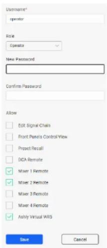 Ashly mXa-1502 - 6.3f Settings > Security (not shown) - 1