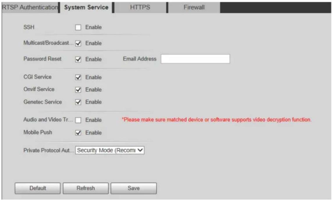 Dahua Technology DH-SD22204UE-GN-W - System Service - 1