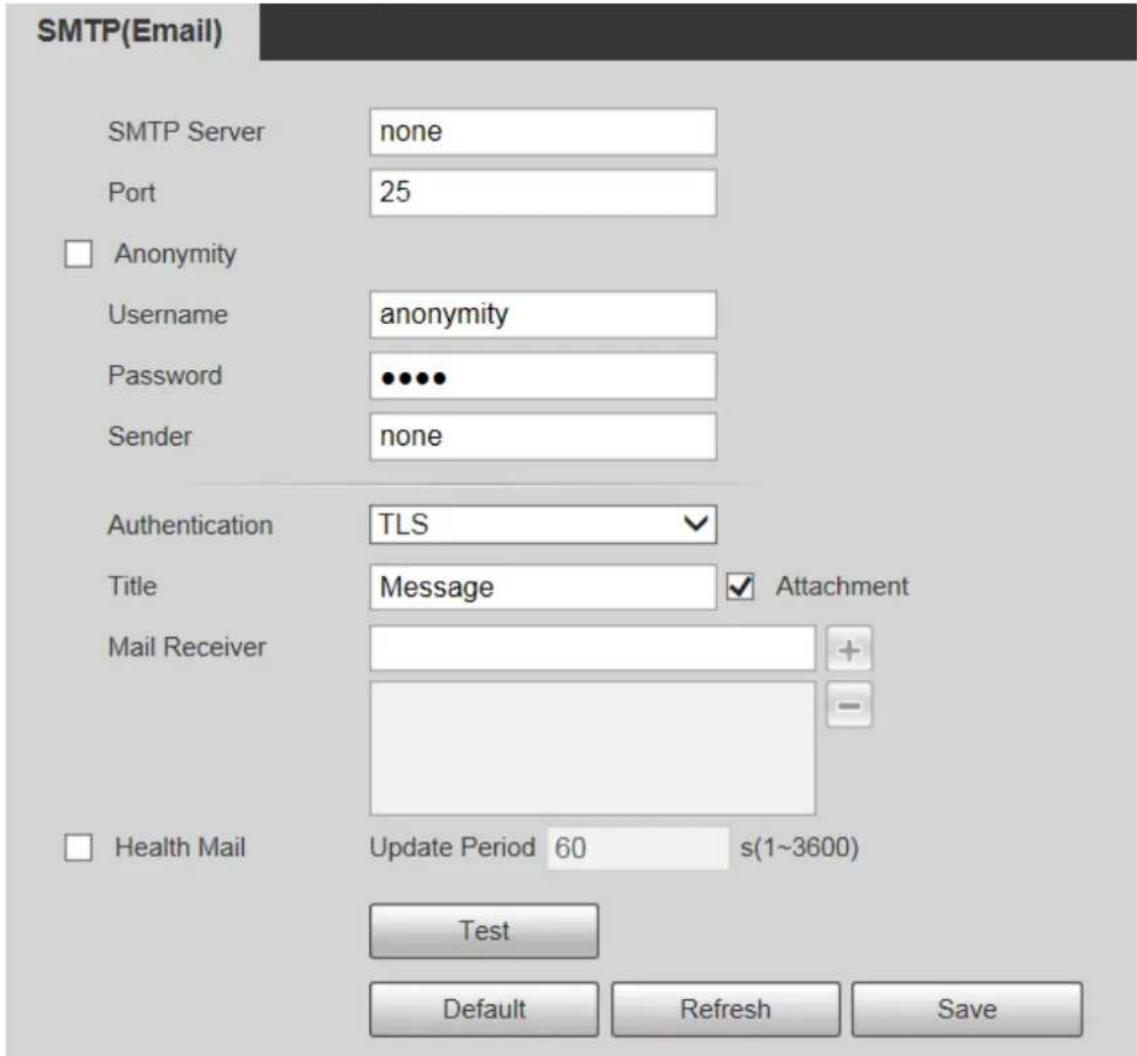 Dahua Technology DH-SD22204UE-GN-W - SMTP (Email) - 2