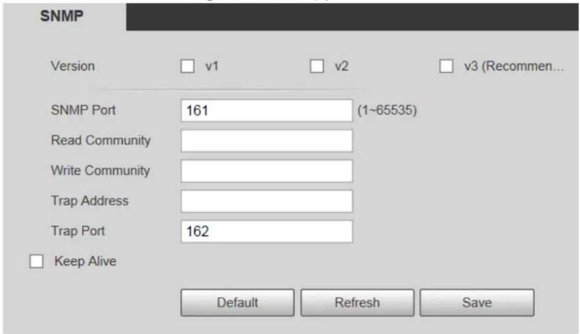 Dahua Technology DH-SD22204UE-GN-W - Step 1 Select Setting > Network > SNMP. - 1