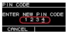 YAMAHA DZR12 - Open the PIN code Input screen. - 2