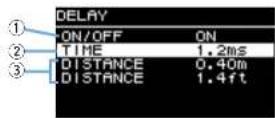 YAMAHA DZR12 - DELAY Screen - 1