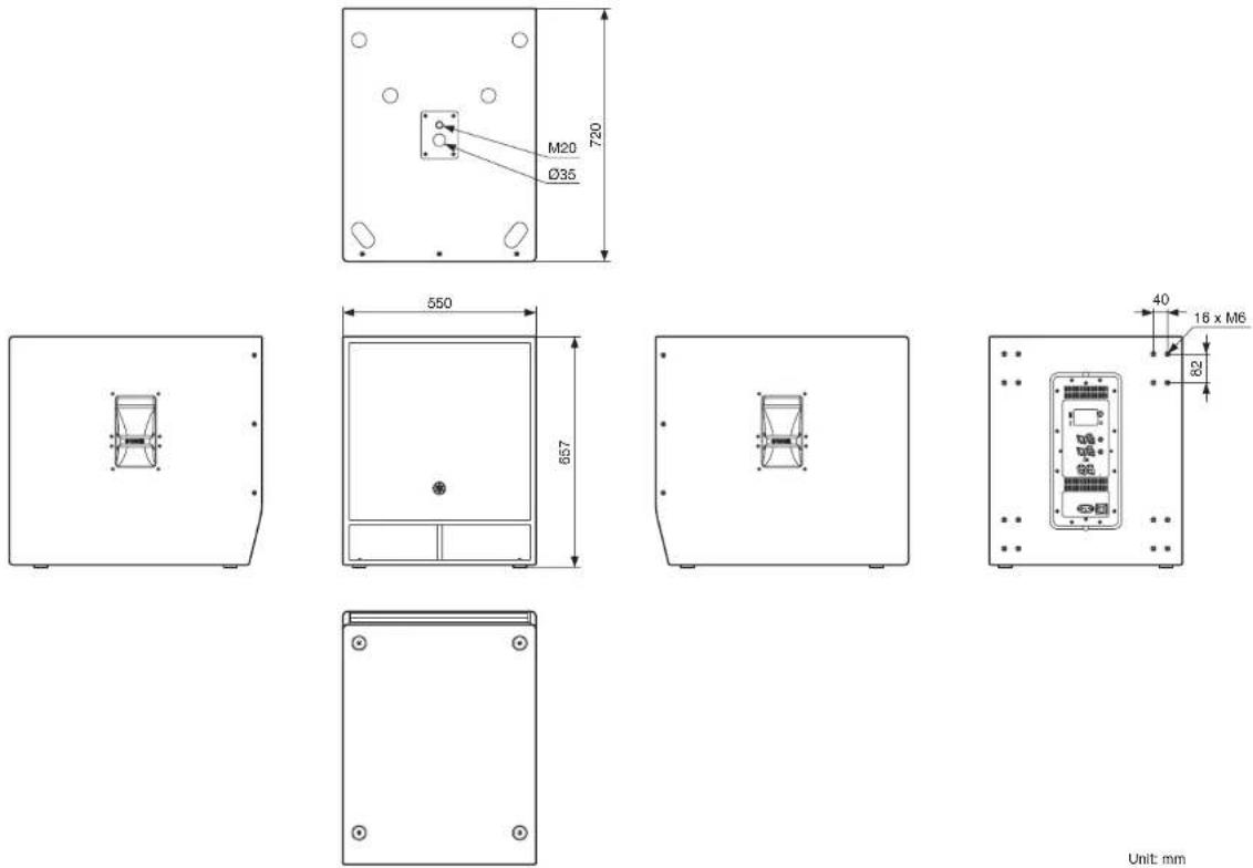 YAMAHA DZR12 - Dimensions - 5