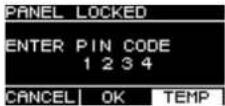 YAMAHA DZR12 - If a PIN code has been set - 2