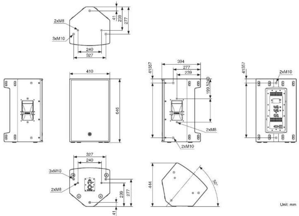 YAMAHA DZR12 - Dimensions - 3