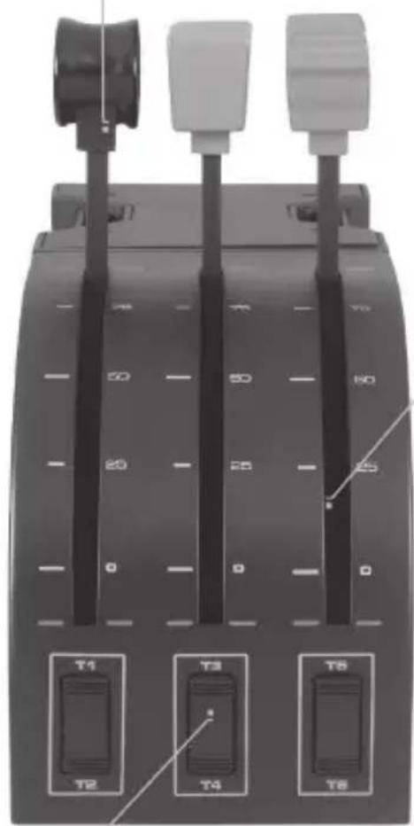 LOGITECH Flight Throttle Quadrant - LEVER KNOBS - 1