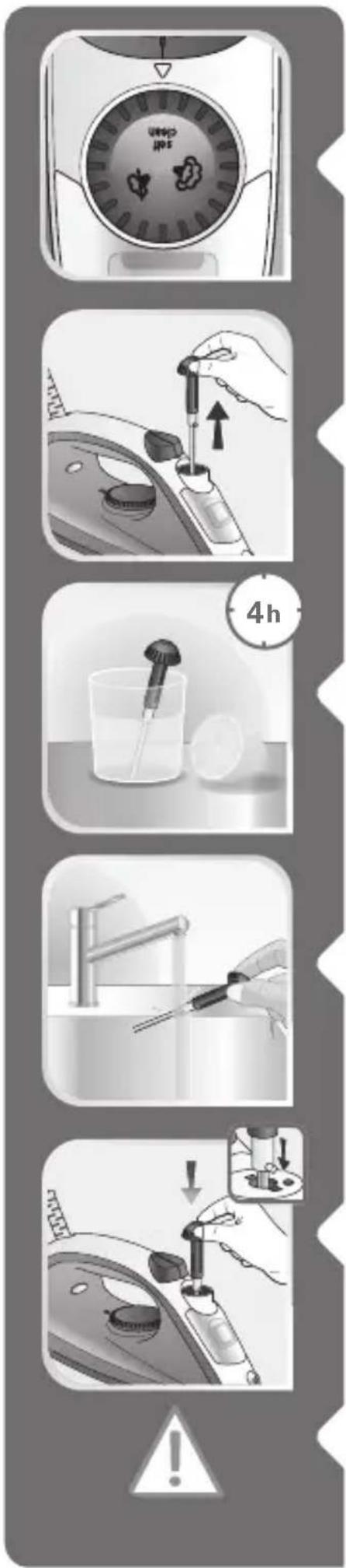 TEFAL Steam Essential FV1030 - Limpie la varilla antical (una vez al mes) - 1