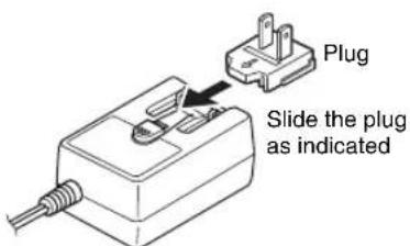 Plug Slide the plug as indicated