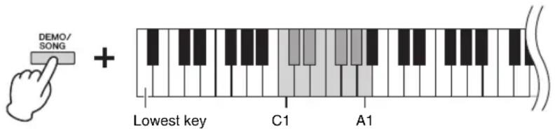 DEMO/ SONG + Lowest key C1 A1