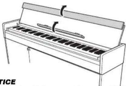 YAMAHA Arius YDP-144R - Closing the key cover - 1