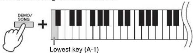 DEMO/ SONG + Lowest key (A-1)