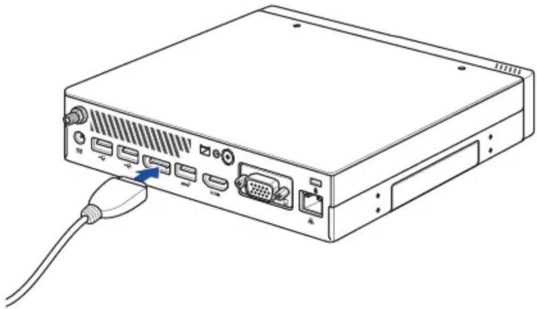ASUS PB60G - Pokyny pro připojení zobrazovacího panelu k přístroji Mini PC: - 2