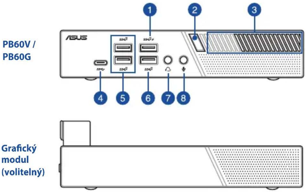 PB60V / PB60G ASUS 1 2 3 4 5 6 7 8 Grafický modul (volitelný)