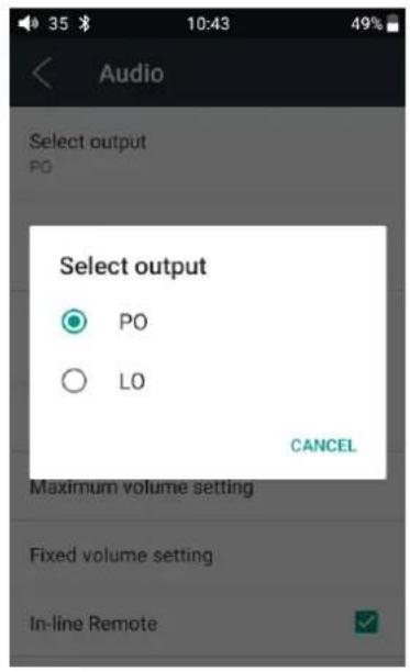 FiiO M6 - Select output - 1