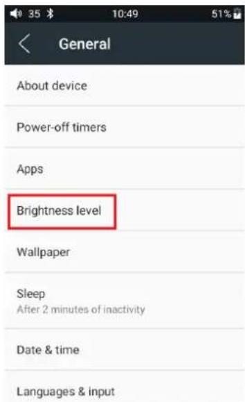 FiiO M6 - Brightness level - 1