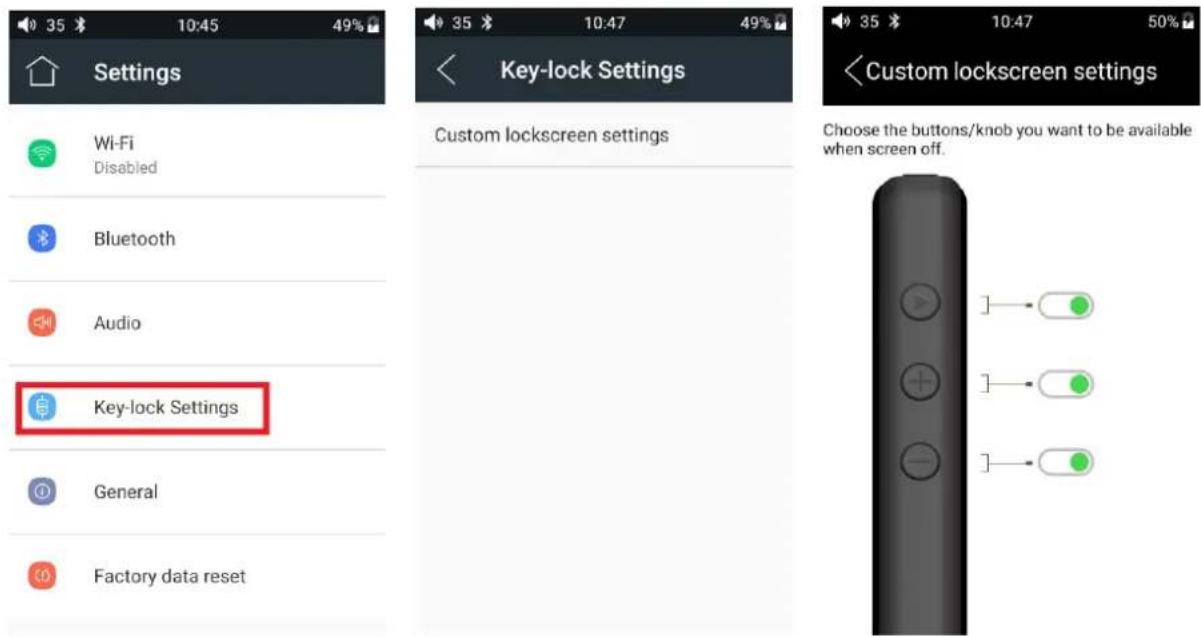 FiiO M6 - Key-lock Settings - 1