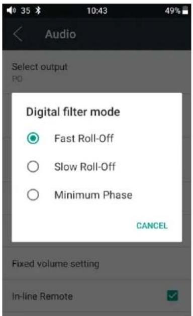 FiiO M6 - Digital filter mode - 1