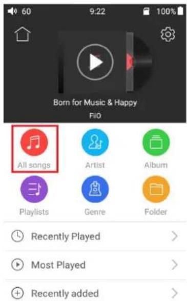 FiiO M6 - Quickly locate all music - 1