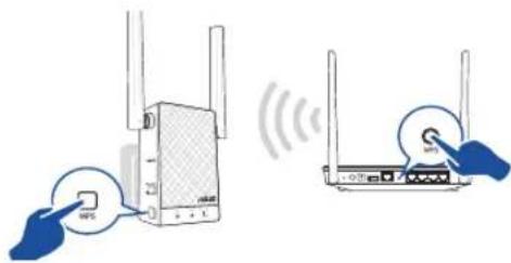 ASUS RP-AC55 - Метод 1: Използване на WPS (защитена Wi-Fi настройка) - 1