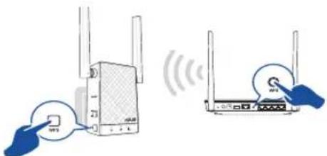 ASUS RP-AC55 - Meetodi üks: Funktsiooni WPS (WiFi Protected Setup) kasutamine - 1