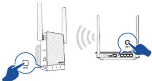 ASUS RP-AC55 - Možnost 1: Použití WPS (Wi-Fi Protected Setup) - 1