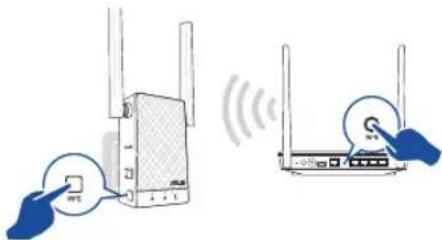 ASUS RP-AC55 - Možnosť 1: Používanie WPS (Nastavenie ochrany Wi-Fi) - 1