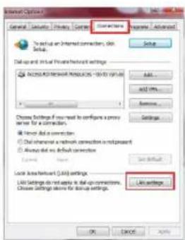 General Settings / Privacy Control Current Settings > Adjust > Advanced To set up an Internet connection, do Setup. Setup Dialog and Initial Internet settings Access to Network Resources - 80% (45%) Add... Add/Remove... Settings Choose Settings if you need to configure a proxy server for a connection. Show Add a connection Show Information a network connection in progress Show that no additional connection Edit... Save... Load local network (3.63) settings List Settings do not apply to add up connections. Choose settings down for local settings. Link settings...
