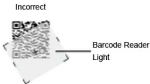 Incorrect Barcode Reader Light
