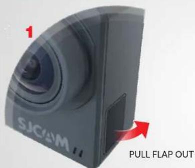 SJCAM SJ8 Pro - INSERTING A USB-C CABLE - 1