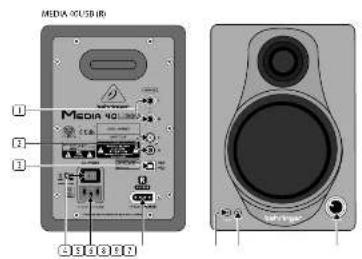 BEHRINGER Studio 50USB - STUDIO 50USB/MEDIA 40USB Controls - 1