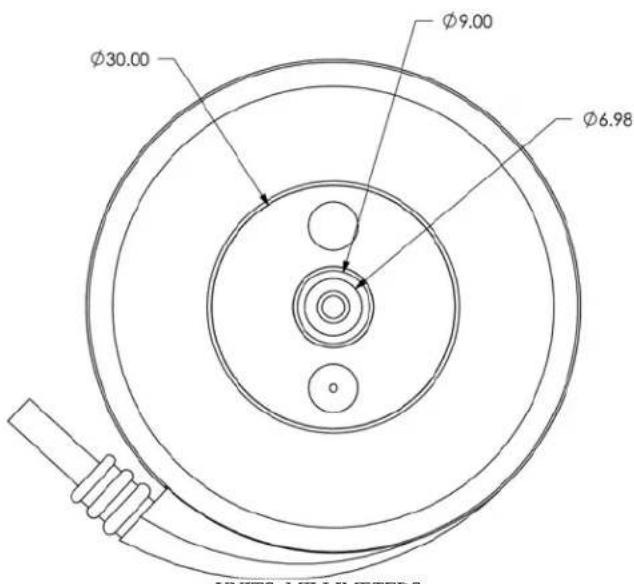 Ø30.00 Ø9.00 Ø6.98 UNITS: MILLIMETERS