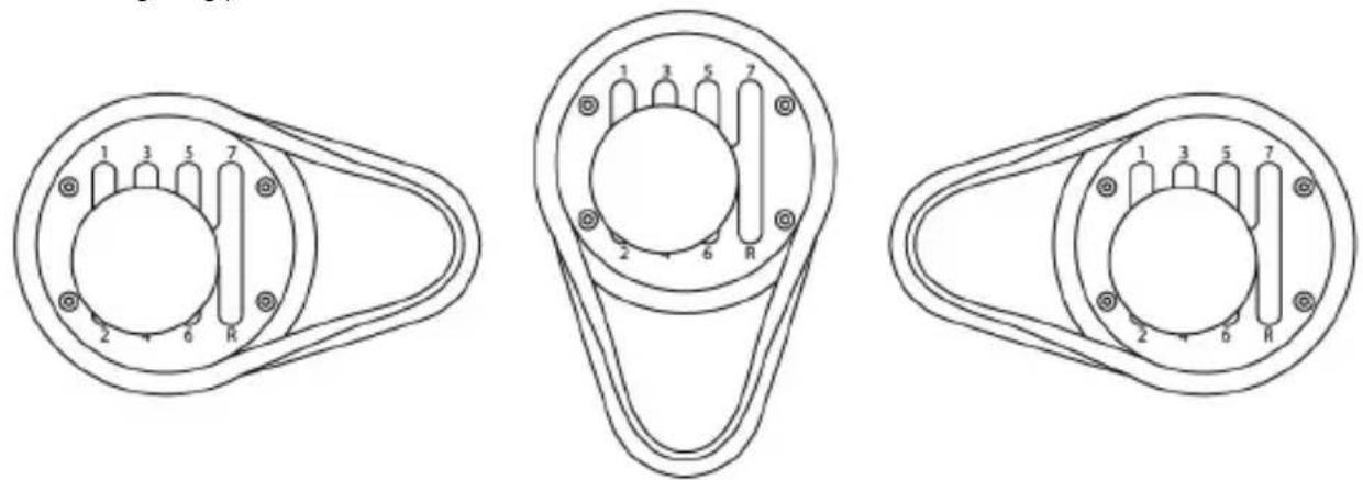 THRUSTMASTER TH8A Add-On Shifter - POSITIONIERUNG UND DREHEN DER SCHALTPLATTEN (KÖNNEN UM 360° GEDREHT WERDEN) - 2